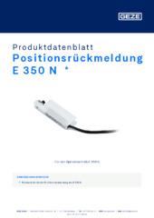 Positionsrückmeldung E 350 N  * Produktdatenblatt DE