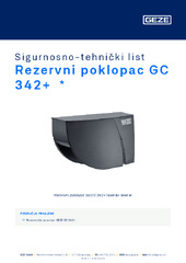 Rezervni poklopac GC 342+  * Sigurnosno-tehnički list HR