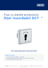 Oțel inoxidabil SCT  * Fișa cu datele produsului RO