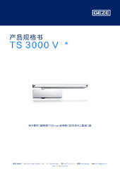 TS 3000 V  * 产品规格书 ZH