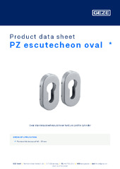 PZ escutecheon oval  * Product data sheet EN