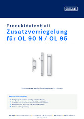 Zusatzverriegelung für OL 90 N / OL 95 Produktdatenblatt DE