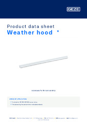 Weather hood  * Product data sheet EN