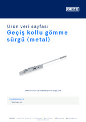 GEZE flush bolt metal Ürün veri sayfası TR
