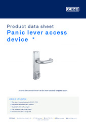 Panic lever access device  * Product data sheet EN