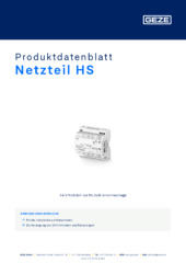 Netzteil HS Produktdatenblatt DE
