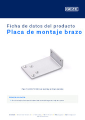 Placa de montaje brazo Ficha de datos del producto ES