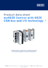 myGEZE Control with GEZE CAN bus and I/O technology  * Product data sheet EN