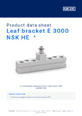 Leaf bracket E 3000 NSK HE  * Product data sheet EN