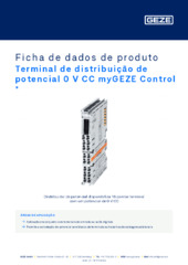 Terminal de distribuição de potencial 0 V CC myGEZE Control  * Ficha de dados de produto PT