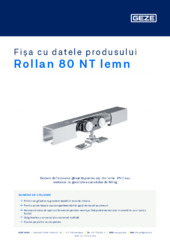 Rollan 80 NT lemn Fișa cu datele produsului RO