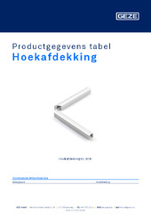 Hoekafdekking Productgegevens tabel NL