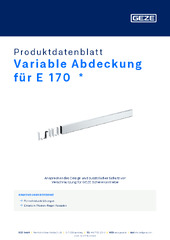 Variable Abdeckung für E 170  * Produktdatenblatt DE