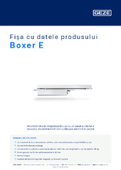 Boxer E Fișa cu datele produsului RO