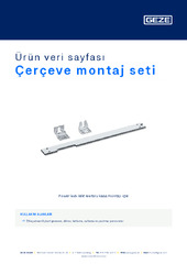Çerçeve montaj seti Ürün veri sayfası TR