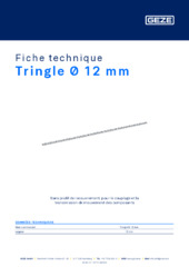 Tringle Ø 12 mm Fiche technique FR