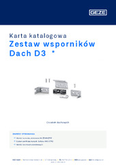 Zestaw wsporników Dach D3  * Karta katalogowa PL