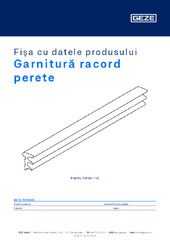 Garnitură racord perete Fișa cu datele produsului RO