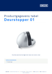 Deurstopper 01 Productgegevens tabel NL