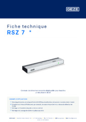 RSZ 7  * Fiche technique FR