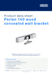 Perlan 140 wood concealed wall bracket Product data sheet EN
