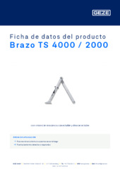 Brazo TS 4000 / 2000 Ficha de datos del producto ES