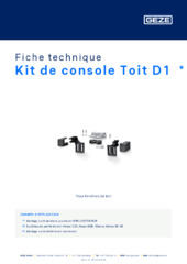 Kit de console Toit D1  * Fiche technique FR
