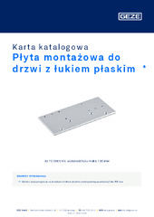 Płyta montażowa do drzwi z łukiem płaskim  * Karta katalogowa PL