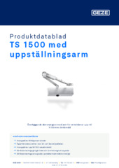 TS 1500 med uppställningsarm Produktdatablad SV