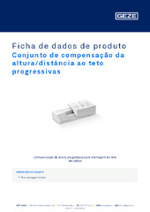 Conjunto de compensação da altura/distância ao teto progressivas Ficha de dados de produto PT