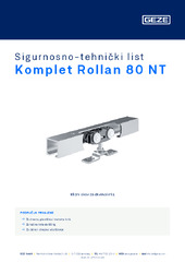 Komplet Rollan 80 NT Sigurnosno-tehnički list HR