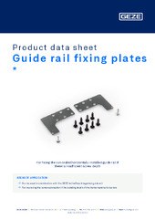 Guide rail fixing plates  * Product data sheet EN