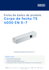 Corpo de fecho TS 4000 EN 5-7 Ficha de dados de produto PT