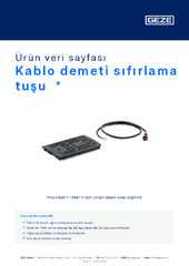 Kablo demeti sıfırlama tuşu  * Ürün veri sayfası TR