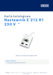 Nastawnik E 212 R1 230 V Karta katalogowa PL