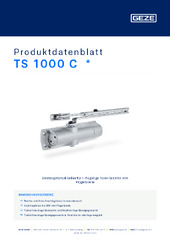 TS 1000 C  * Produktdatenblatt DE