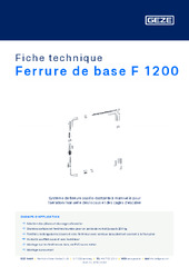 Ferrure de base F 1200 Fiche technique FR