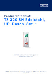 TZ 320 SN Edelstahl, UP-Dosen-Set  * Produktdatenblatt DE