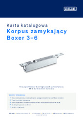 Korpus zamykający Boxer 3-6 Karta katalogowa PL