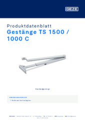 Gestänge TS 1500 / 1000 C Produktdatenblatt DE