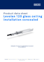 Levolan 120 glass ceiling installation concealed Product data sheet EN