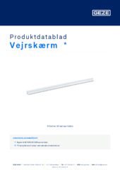 Vejrskærm  * Produktdatablad DA