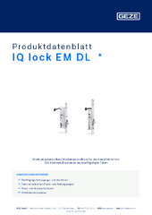 IQ lock EM DL  * Produktdatenblatt DE
