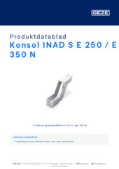 Konsol INAD S E 250 / E 350 N Produktdatablad DA