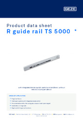 R guide rail TS 5000  * Product data sheet EN