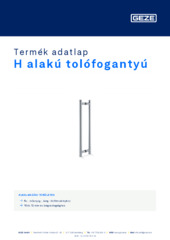 H alakú tolófogantyú Termék adatlap HU