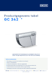 GC 342  * Productgegevens tabel NL