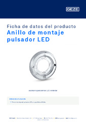 Anillo de montaje pulsador LED Ficha de datos del producto ES