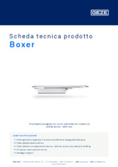 Boxer Scheda tecnica prodotto IT