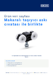 Makaralı taşıyıcı askı cıvatası ile birlikte Ürün veri sayfası TR